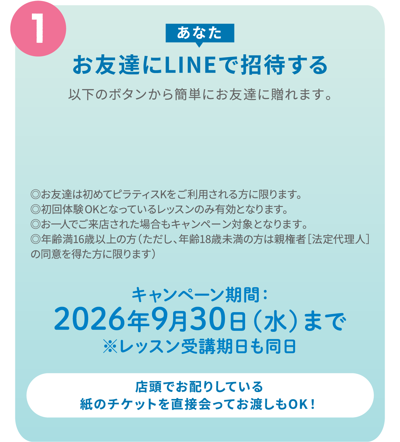 Step.1 あなた お友達にLINEで招待する