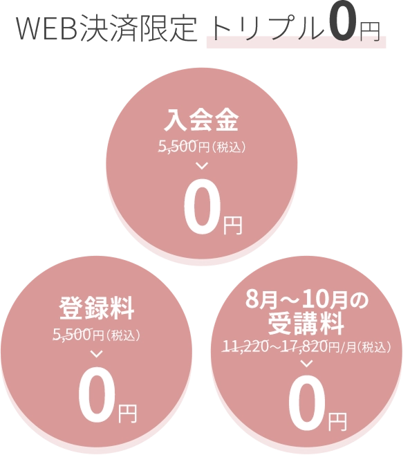 WEB決済限定 トリプル0円