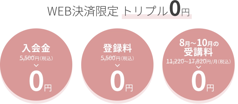 WEB決済限定 トリプル0円