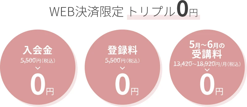 WEB決済限定 トリプル0円
