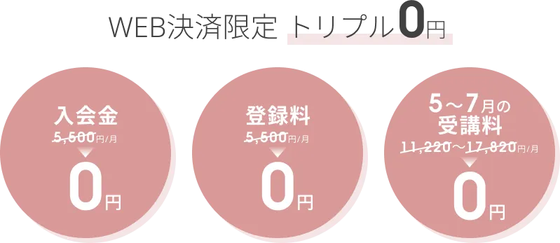 WEB決済限定 トリプル0円