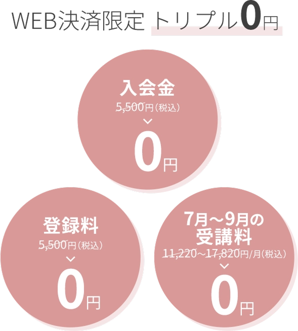 WEB決済限定 トリプル0円