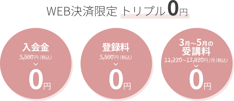WEB決済限定 トリプル0円