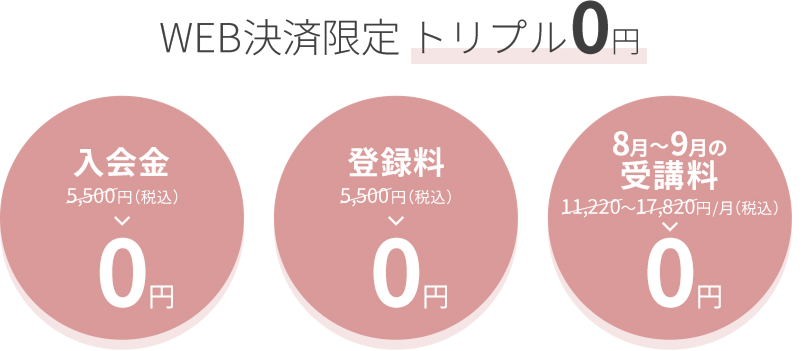 WEB決済限定 トリプル0円