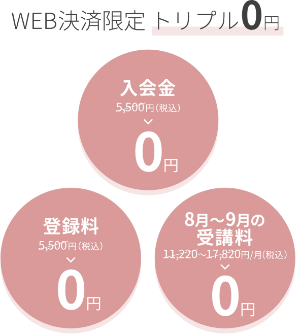 WEB決済限定 トリプル0円