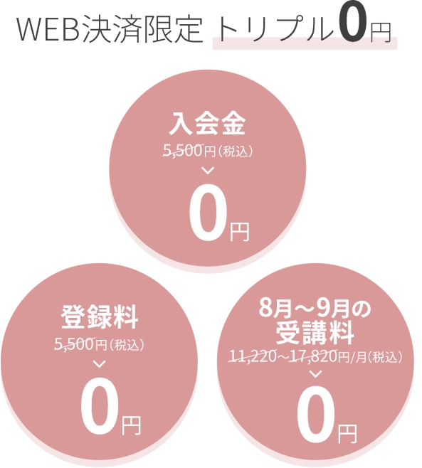WEB決済限定 トリプル0円