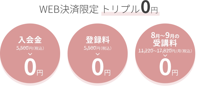 WEB決済限定 トリプル0円