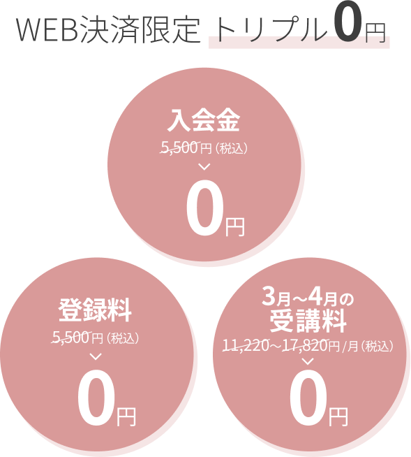 WEB決済限定 トリプル0円