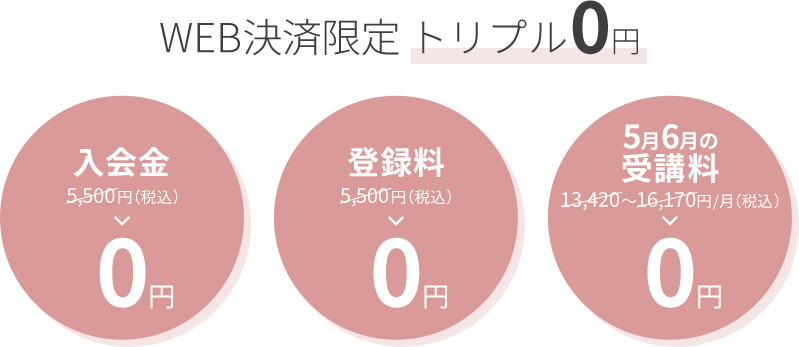 WEB決済限定 トリプル0円