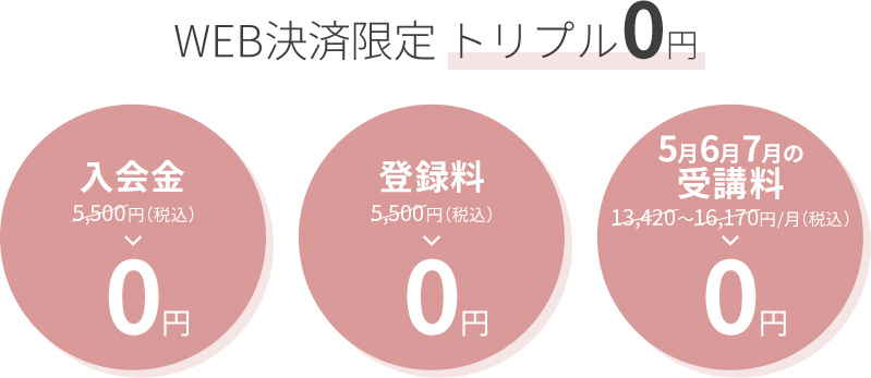 WEB決済限定 トリプル0円