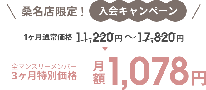桑名店限定！入会キャンペーン
