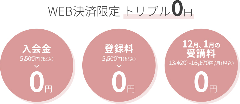 WEB決済限定 トリプル0円