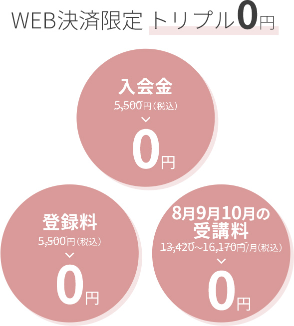 WEB決済限定 トリプル0円