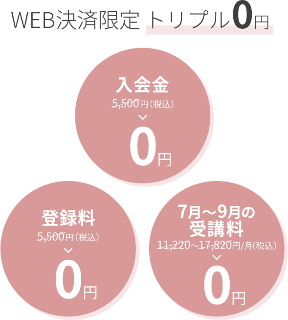 WEB決済限定 トリプル0円