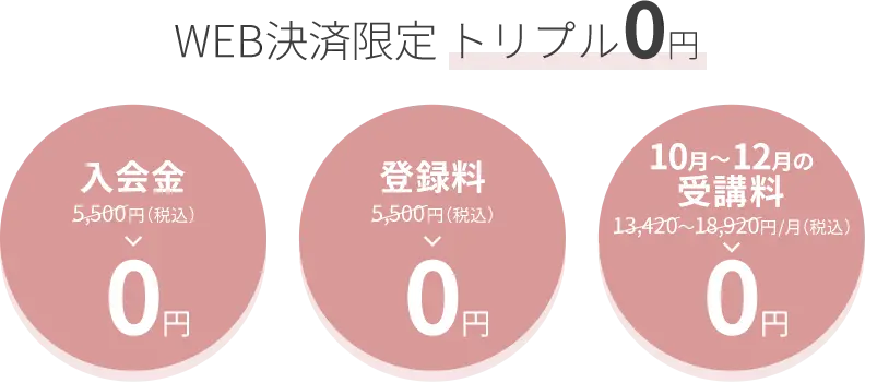 WEB決済限定 トリプル0円