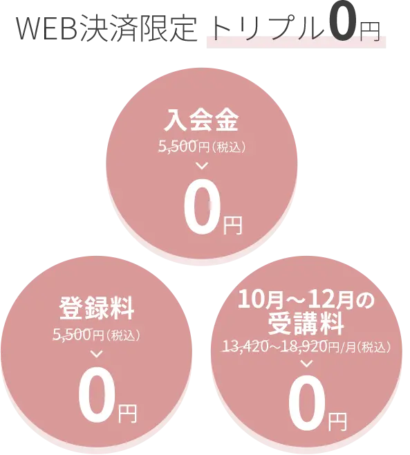WEB決済限定 トリプル0円