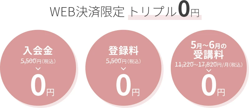 WEB決済限定 トリプル0円