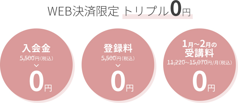 WEB決済限定 トリプル0円