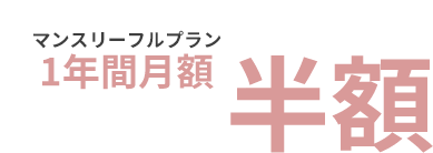 マンスリーフルプラン1年間月額 半額