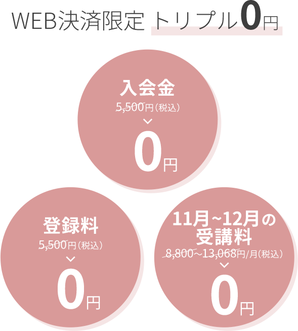 WEB決済限定 トリプル0円