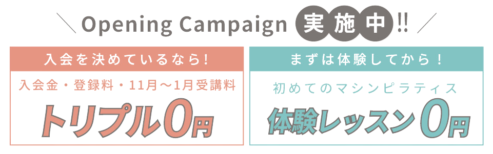 opening campaign 実施中