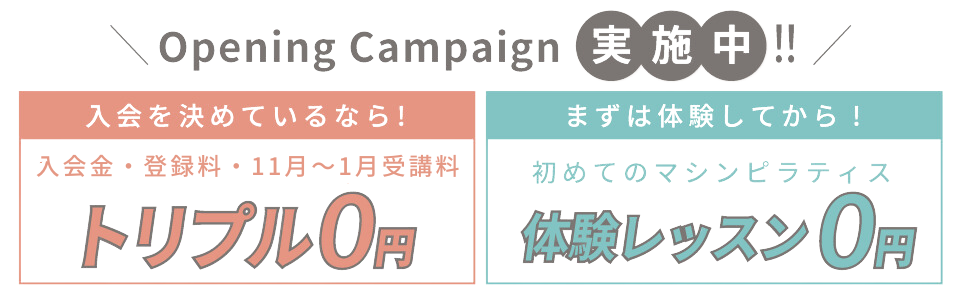 opening campaign 実施中
